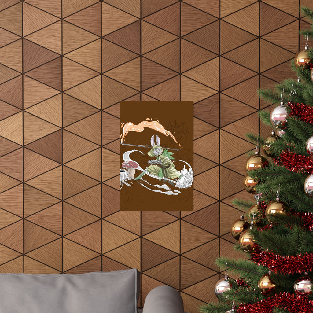 Bunny Monk Fantasy Poster — Matte Vertical Art Print