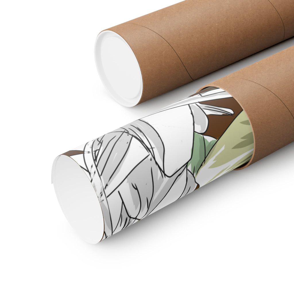 Bunny Monk Fantasy Poster — Matte Vertical Art Print