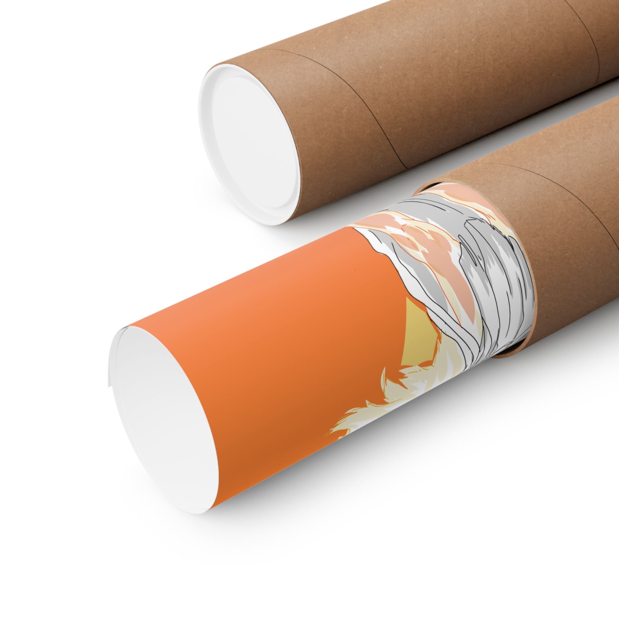 Flameborne Sorcerer — Matte Vertical Fantasy Wall Art